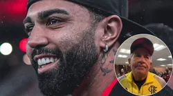 Gabigol foi hostilizado por torcedores e atrapalhou entrevista de Nunes no Maracanã - Fotos: AGIF e Reprodução