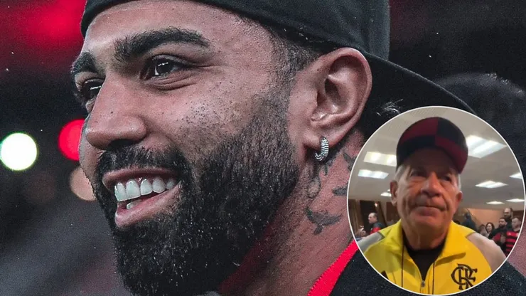 Gabigol foi hostilizado por torcedores e atrapalhou entrevista de Nunes no Maracanã - Fotos: AGIF e Reprodução