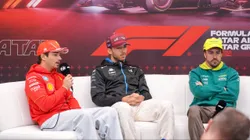 Alonso, Leclerc e Gasly em coletiva no GP do Catar
