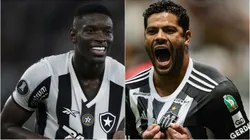 Luiz Henrique e Hulk, pelo Botafogo e Atlético-MG. Foto: Gilson Lobo/Jorge Rodrigues/AGIF