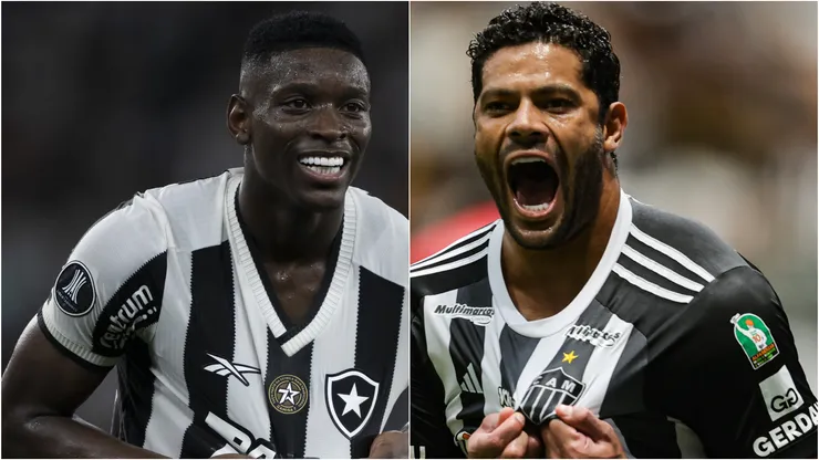 Luiz Henrique e Hulk, pelo Botafogo e Atlético-MG. Foto: Gilson Lobo/Jorge Rodrigues/AGIF