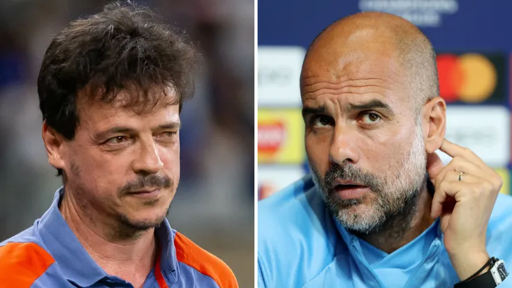 Diniz lançou mão de Guardiola para explicar seu trabalho - Foto Diniz: Fernando Moreno/AGIF - Foto Guardiola: Charlotte Tattersall, Getty Images
