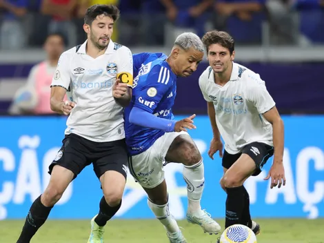 Grêmio marca primeiro, mas Cruzeiro busca empate no fim