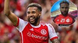 Wesley admitiu torcida pelo Botafogo na Libertadores por 'alívio' contra o Inter pelo Brasileirão - Fotos: AGIF e Reprodução/SporTV