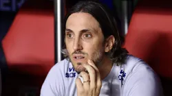 Luis Zubeldía durante partida entre São Paulo e Botafogo, pela Copa Libertadores.