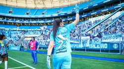 Goleira, Lorena do Grêmio durante partida contra o Internacional pela final do Gauchão Feminino, que resultou no título do Imortal