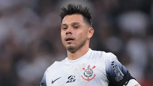 Ángel Romero, atacante do Corinthians, durante partida contra o Fortaleza no estádio Arena Corinthians pela Copa Sul-Americana 2024 - Foto: Ettore Chiereguini/AGIF