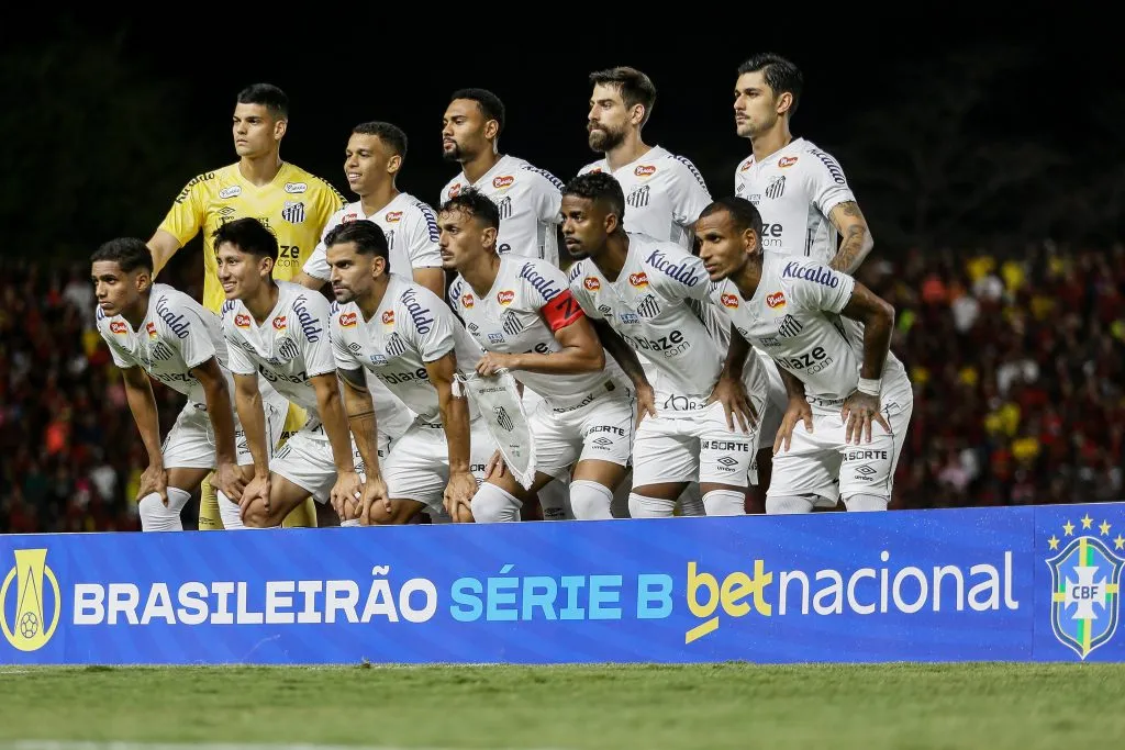 Titulares do Santos na última partida na Série B. Foto: Rafael Vieira/AGIF