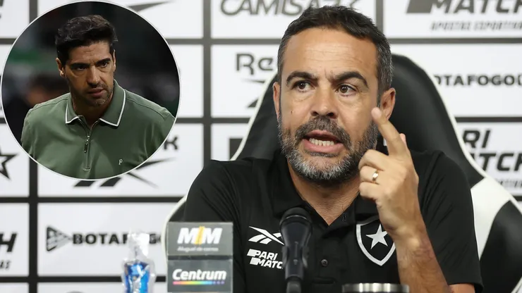 Artur Jorge deu coletiva polêmica no Botafogo às vésperas de 'final' contra Palmeiras e jogou responsabilidade para o outro lado - Fotos: Vitor Silva/BFR e Cesar Greco/Ag. Palmeiras