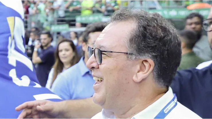 Marcelo Teixeira, presidente do Peixe, durante final do Paulistão 2024.