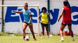 Meninas da Gávea, durante último treino antes da grande final diante do Fluminense em busca do oitavo titulo estadual pelo Carioca Feminino