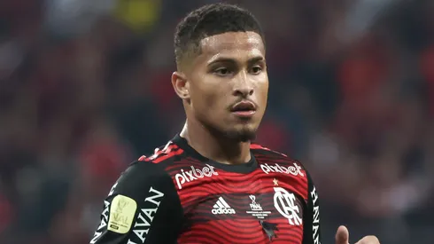 João Gomes durante partida entre Corinthians e Flamengo, pela Copa do Brasil, na Neo Química Arena.