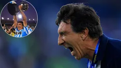 Campeão da Sul-Americana pelo Racing, Gustavo Costas está na mesa do Santos para 2025 - Fotos: Buda Mendes/Getty Images