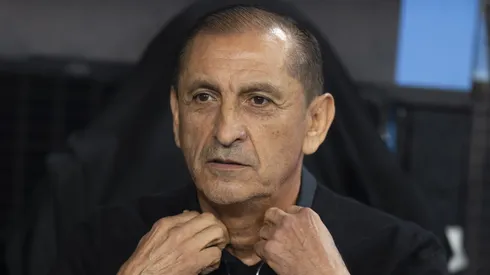 Ramón Díaz durante partida entre Corinthians e Racing, na Neo Química Arena, pela Copa Sul-Americana