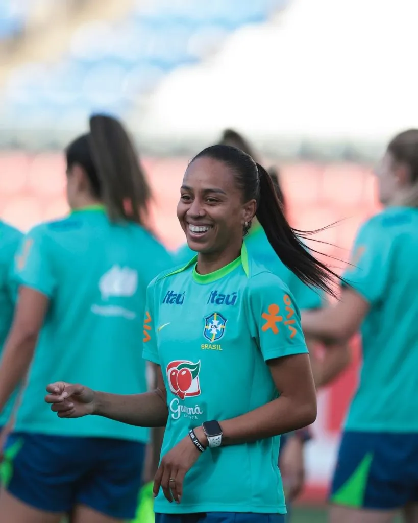 Adriana, da Seleção Brasileira durante preparação para os amistosos contra a Colômbia. Foto: Lívia Villas Boas/CBF