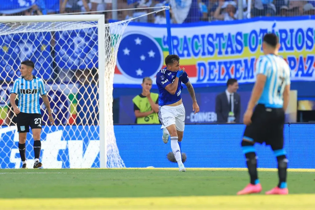 Kaio Jorge comemora o gol do Cruzeiro  (Photo by Buda Mendes/Getty Images)
