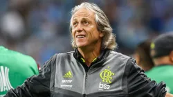 Jorge Jesus durante partida entre Grêmio e Flamengo, pela Libertadores de 2019.