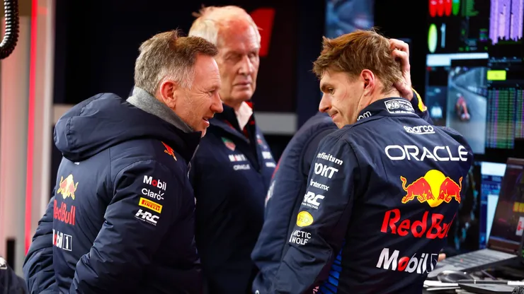 Horner, Marko e Verstappen em Las Vegas