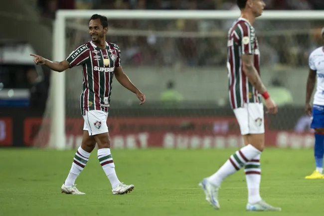 Lima comemora o único gol do Flu. Foto: Jorge Rodrigues/AGIF