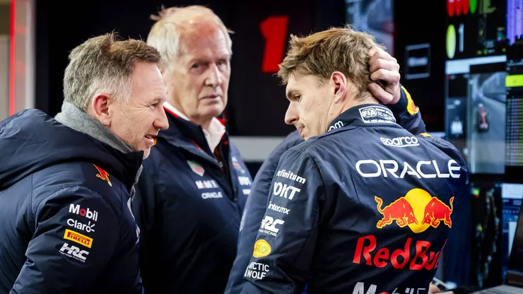 Horner, Marko e Verstappen no GP de Las Vegas