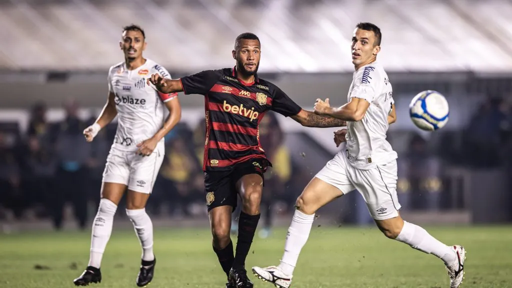 Sport x Santos pela Série B. Foto: Abner Dourado/AGIF