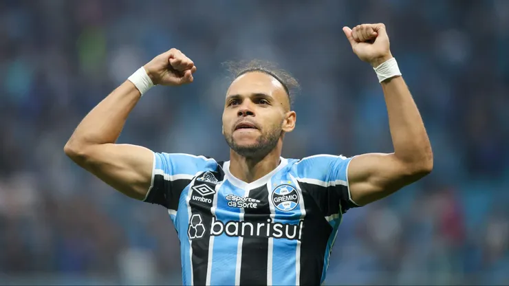 Braithwaite em jogo pelo Grêmio.