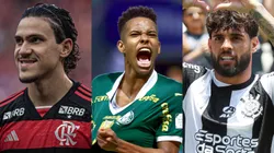 Pedro, Estêvão e Yuri Alberto. Foto: Isabela Azine/Marcello Zambrana/Marco Miatelo/AGIF