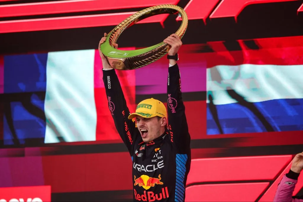 Verstappen no pódio do GP de São Paulo