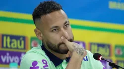 Neymar em entrevista coletiva pela Seleção Brasileira, em 2023.