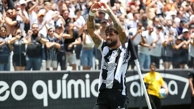 Yuri Alberto jogador do Corinthians comemora seu gol durante partida contra o Cruzeiro. Foto: Marco Miatelo/AGIF