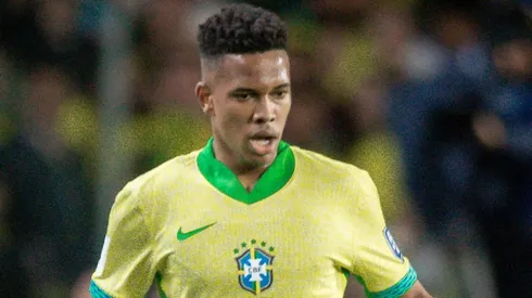 Estevão, jogador do Brasil, durante partida pelas Eliminatórias para a Copa Do Mundo 2026