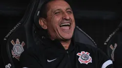 Ramón Díaz durante partida entre Corinthians e Palmeiras, pelo Campeonato Brasileiro, na Neo Química Arena.