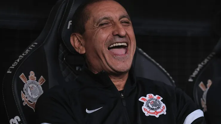 Ramón Díaz durante partida entre Corinthians e Palmeiras, pelo Campeonato Brasileiro, na Neo Química Arena.