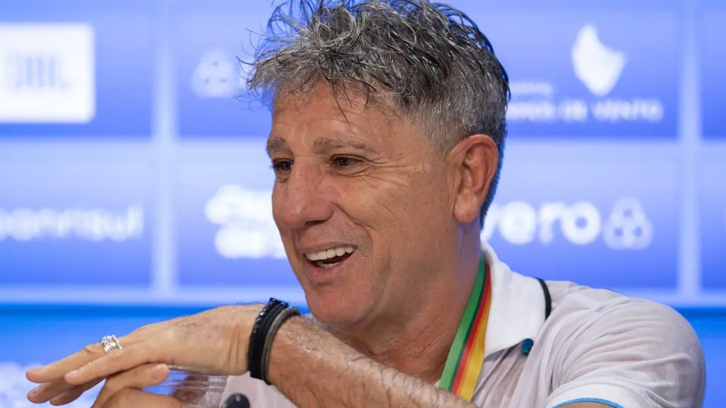 Renato Gaúcho em comemoração. Foto: Liamara Polli/AGIF