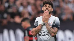 Yuri Alberto jogador do Corinthians lamenta durante partida contra o Flamengo pelo Campeonato Brasileiro A 2024. Foto: Ettore Chiereguini/AGIF