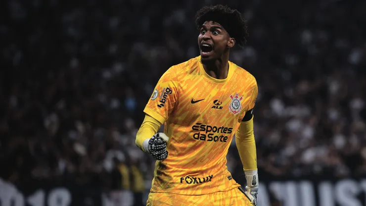 Hugo Souza goleiro do Corinthians. Foto: Ettore Chiereguini/AGIF