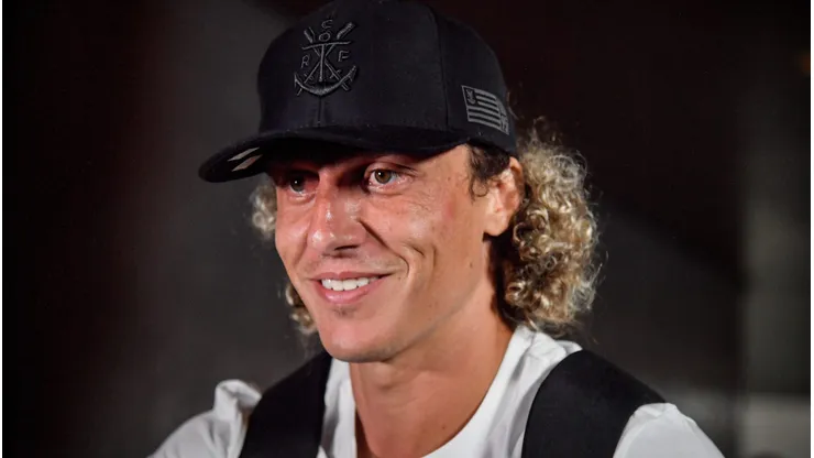 David Luiz antes de partida do Flamengo em 2023. Foto: Nayra Halm