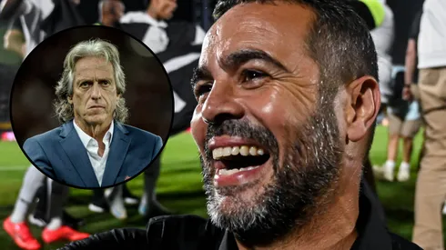 Os portugueses Artur Jorge e Jorge Jesus. Fotos: Nayra Halm/IMAGO/Fotoarena e Allan Carvalho/AGIF