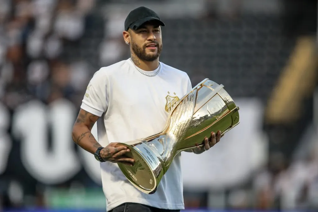 Neymar na final do Campeonato Paulista. Foto: Reinaldo Campos/AGIF