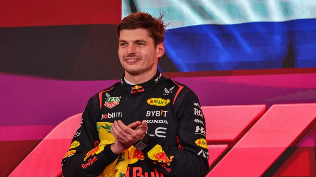 Verstappen no pódio do GP de São Paulo