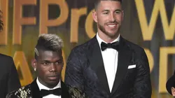 Pogba e Sérgio Ramos na premiação do Bola de Ouro de 2015. Foto: IMAGO.