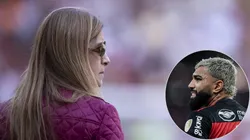 Ao UOL, Leila abriu o jogo e explicou por que Gabigol não veio ao Palmeiras - Fotos: Jorge Rodrigues e Thiago Ribeiro/AGIF