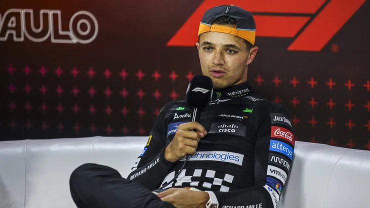 Norris em coletiva no GP de São Paulo