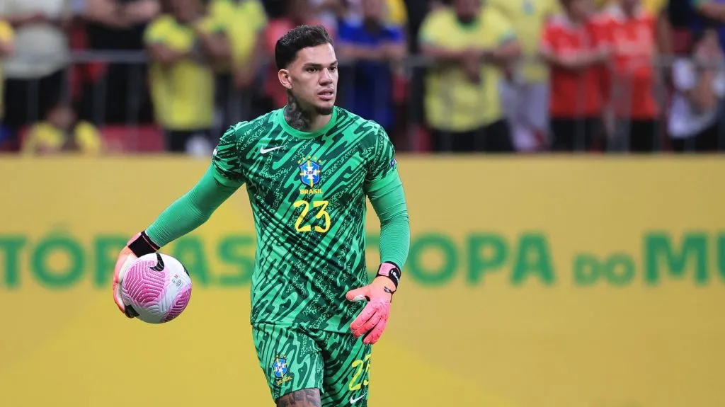 Ederson na Seleção Brasileira. Foto: Ettore Chiereguini/AGIF