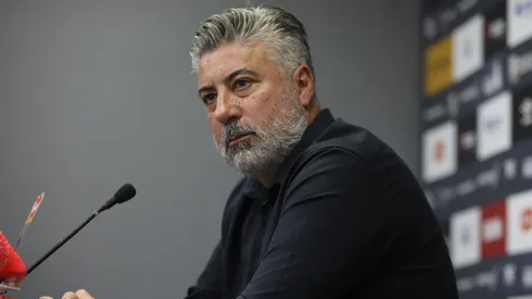 SP – SANTOS – 10/06/2024 – SANTOS, COLETIVA ALEXANDRE GALLO – Alexandre Gallo coordenador de futebol do Santos durante a coletiva de imprensa realizada no CT Rei Pele. Foto: Reinaldo Campos/AGIF