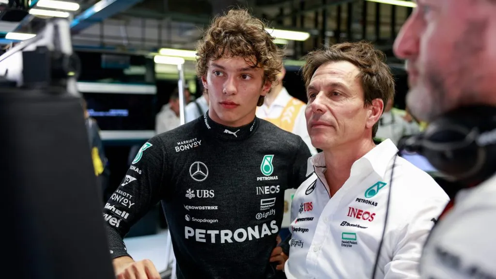 Antonelli e Toto Wolff no GP da Itália