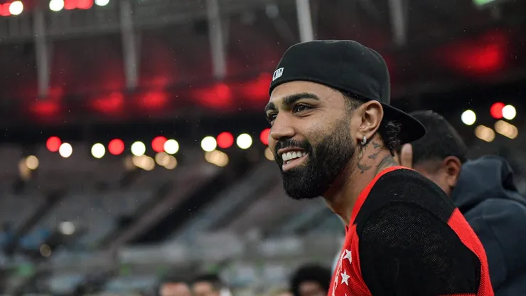 Gabigol jogador do Flamengo antes da partida contra o Atlético-MG no Maracanã pelo Campeonato Brasileiro A 2024.  Foto: Thiago Ribeiro/AGIF