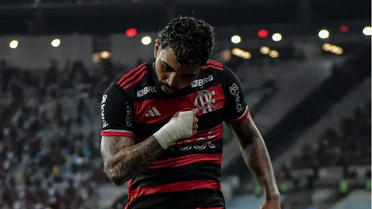 Foto: Thiago Ribeiro/AGIF - Gabigol após marcar pelo Flamengo