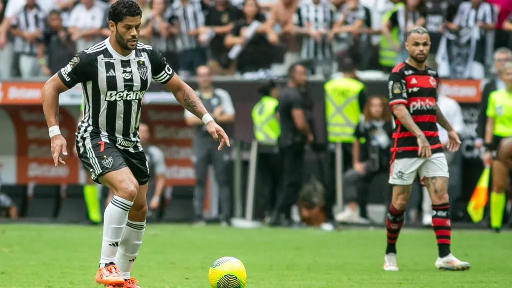 Hulk  jogador do Atlético durante partida contra o Flamengo pela Copa Do Brasil 2024. Foto: Fernando Moreno/AGIF