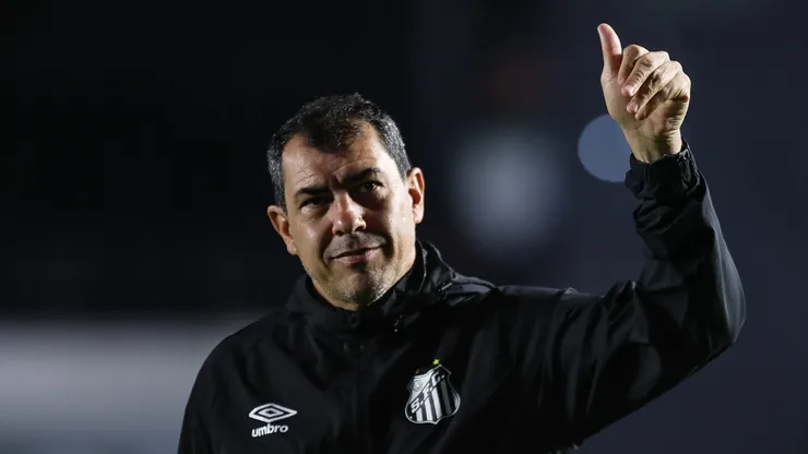 Carille durante partida do Santos contra o Ituano